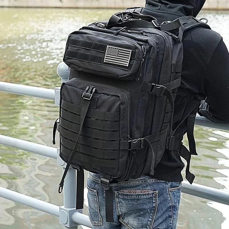 50L Tactical Backpack for Men GPS Fashionable Outdoor Travel Trekking EDC Molle Pack Waterproof Assault Bag Hunting 3P Features