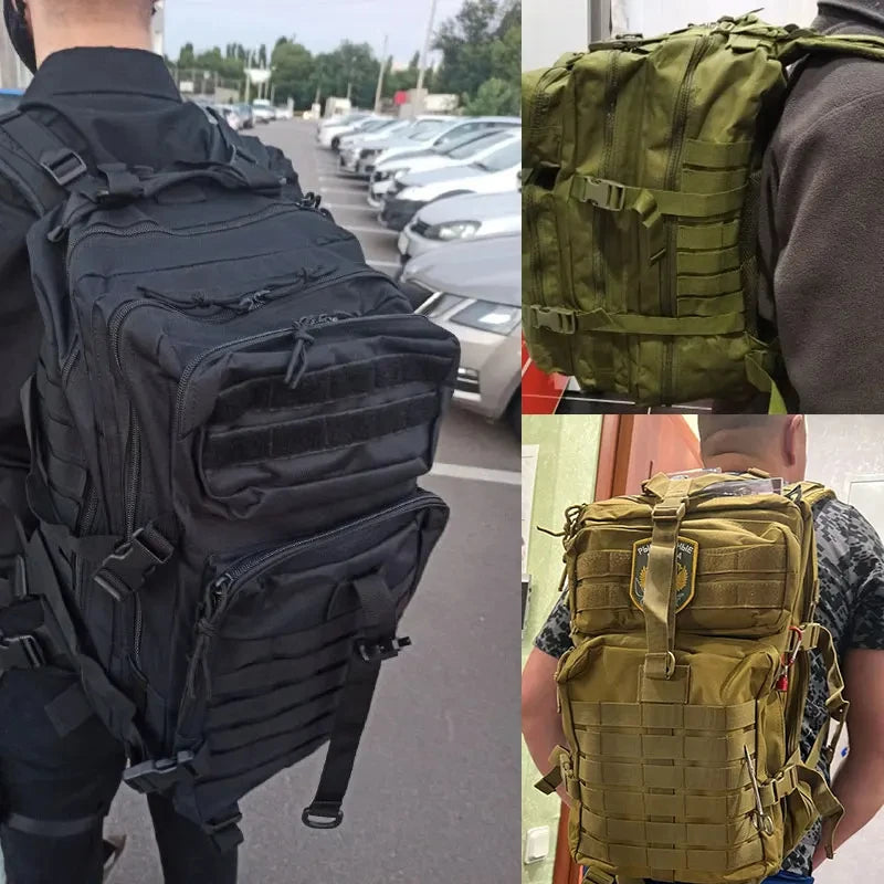 50L Tactical Backpack for Men GPS Fashionable Outdoor Travel Trekking EDC Molle Pack Waterproof Assault Bag Hunting 3P Features