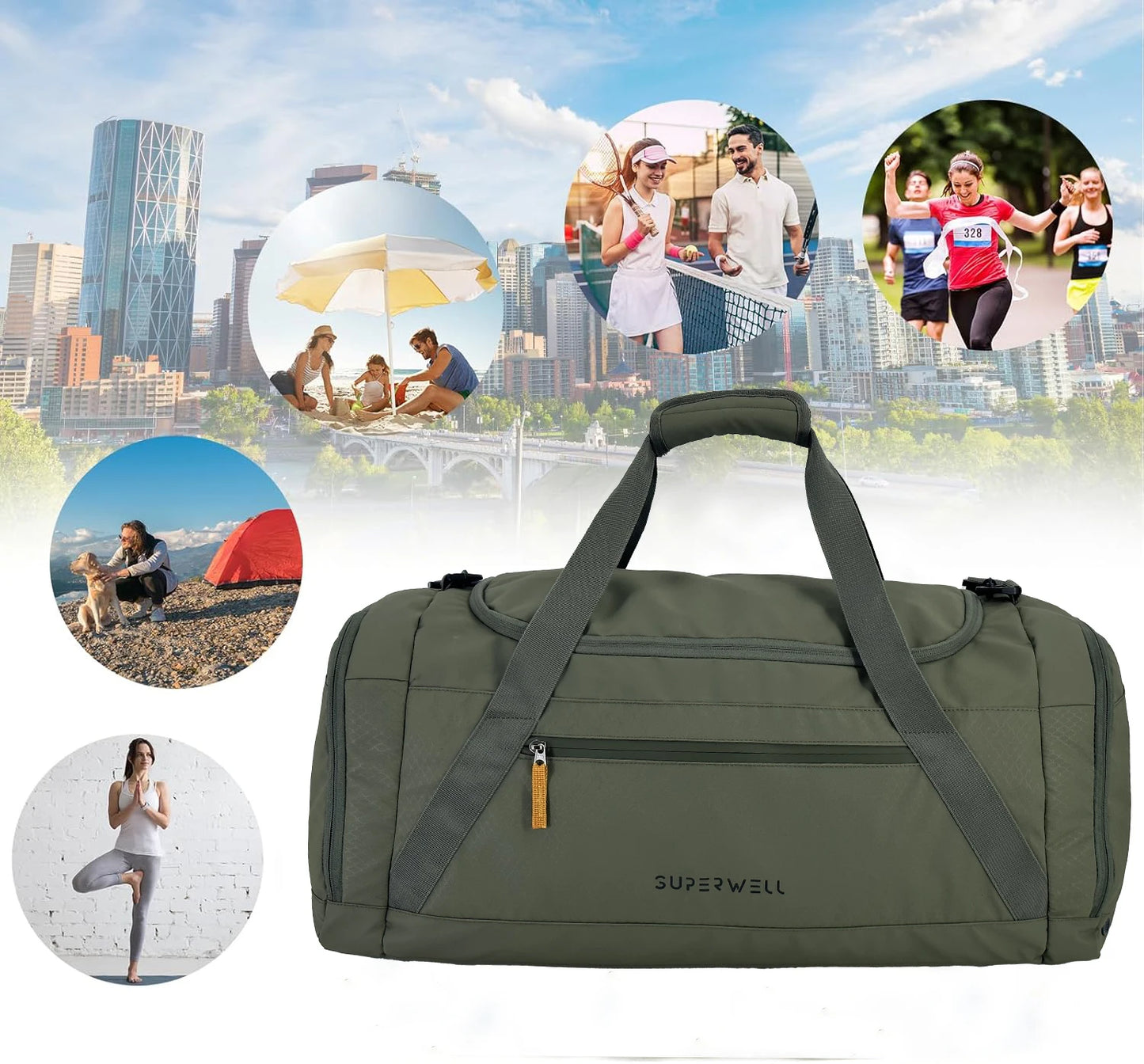 Multi Purpose Casual Fashion Sport Gym Bag Custom Men Durable Weekender Duffel Bag with Shoe Compartment