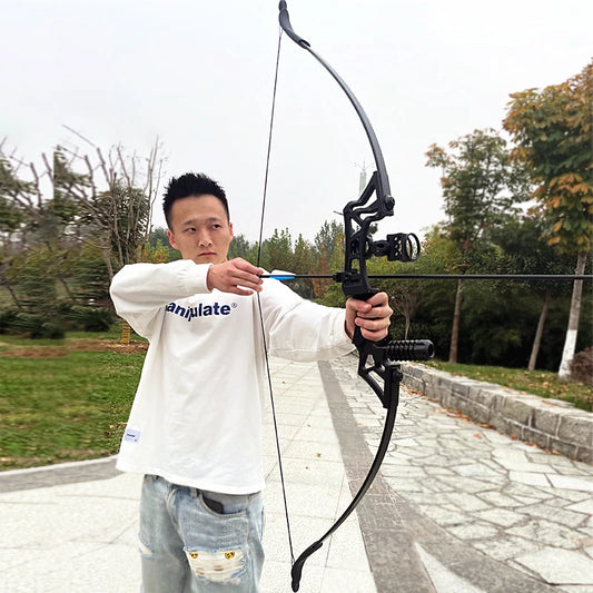 Bow Shooting Sports Compound Bow Traditional Bow Archery Equipment Outdoor Games Alloy Metal Hunting Slingshot